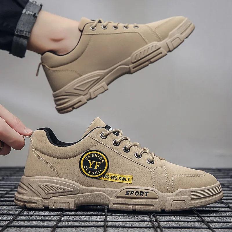 Summer Men's Work Shoes Wear-resistant Non-slip Casual Sports Sneakers All-match Dad Shoes Breathable Running Shoes Fishing Shoe