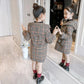 Girls' Autumn Plus Velvet Woolen Woolen Coat Big Children's Western Style Korean Style Autumn and Winter Mid-length Woolen Windbreaker Jacket