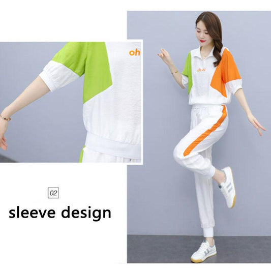 T-shirt Suit Women's Summer Casual Loose Leggings Sports Shirt Two-piece Set