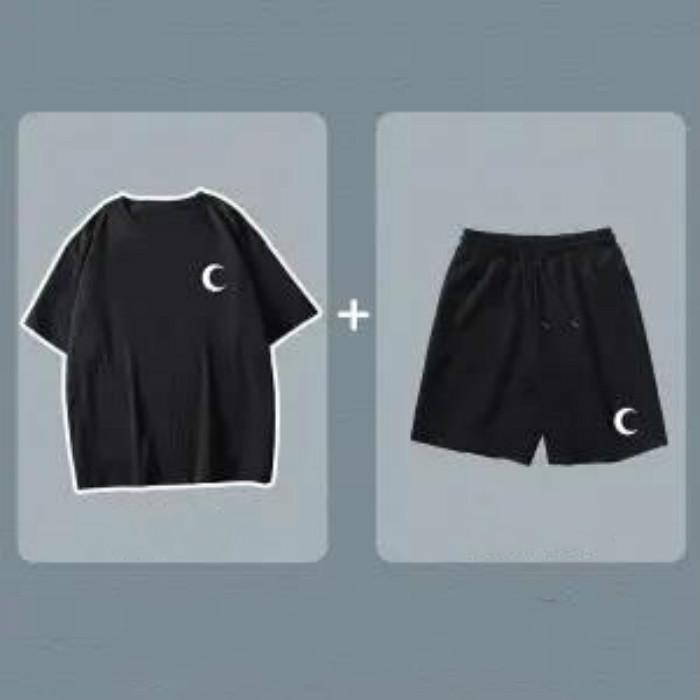 Summer Sports Suit Men's Short-sleeved Sportswear Youth Shorts Plus Size Casual Suit Two-piece Summer Clothes Trendy Men