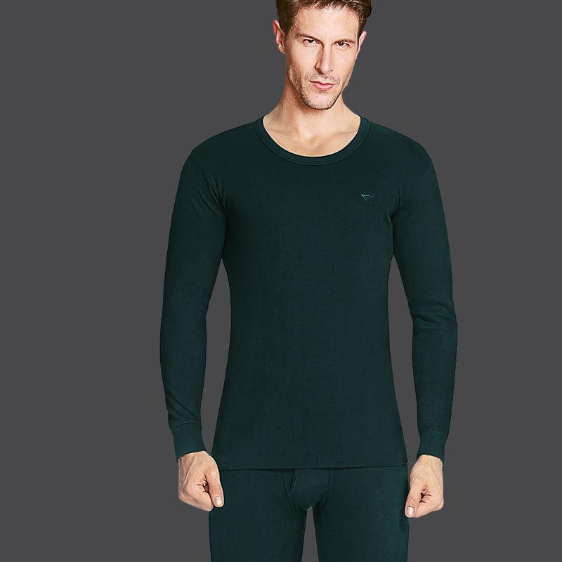 Men Winter Thermal Underwear O-neck Autumn Tight Suit Thicken Windproof Comfortable Soft Lining Long Sleeve High Elasticity Versatile Spring Pajamas