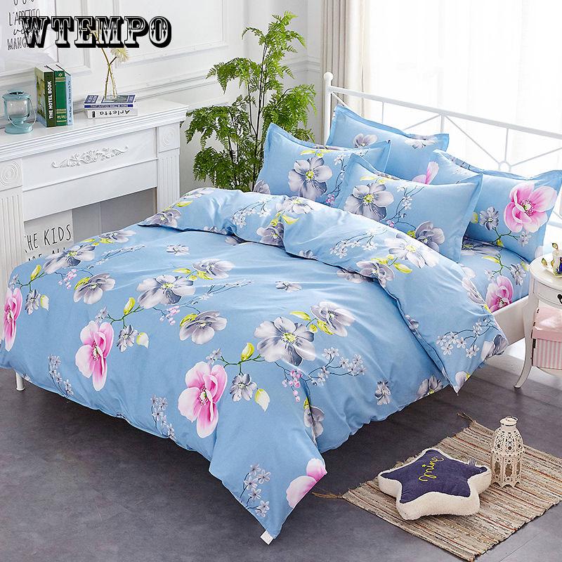 Comfort Polyester 3Pcs Duvet Cover Set Bedspread Fitted Sheet Twin Bedding Set