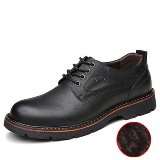 Men Casual Leather Shoes Men Martins Leather Shoes Work Safety Shoes Winter Waterproof Ankle Botas