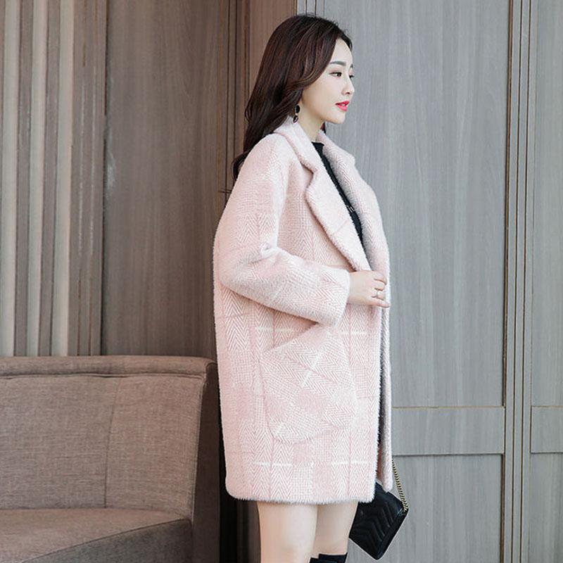 Woolen Coat Women Autumn and Winter Mid-length Slim and Thin Short Double-sided Woolen Coat