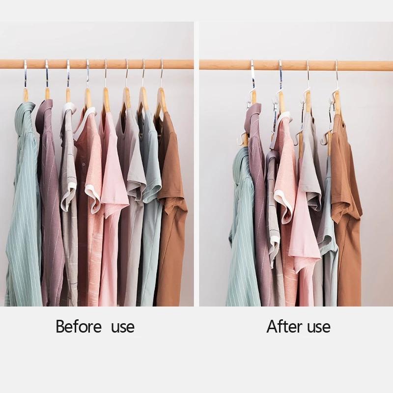 Multi-function Wardrobe Space-saving Hanger Hook Hanger Connector Coat Hook Plastic Closet Stack Hanger Rack Bedroom Storage Wardrobe Organizer