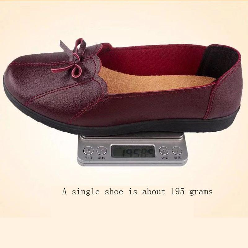 Mother Shoes Soft Sole Comfortable Middle-aged and Elderly Women's Shoes Spring and Autumn Flat Non-slip Single Shoes Old Leather Shoes