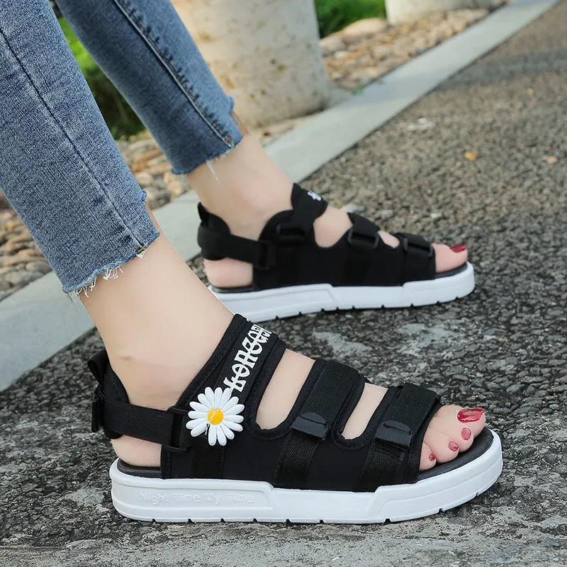 Fashion Daisy Sandals Women's Velcro Sports Beach Shoes for Summer Wear