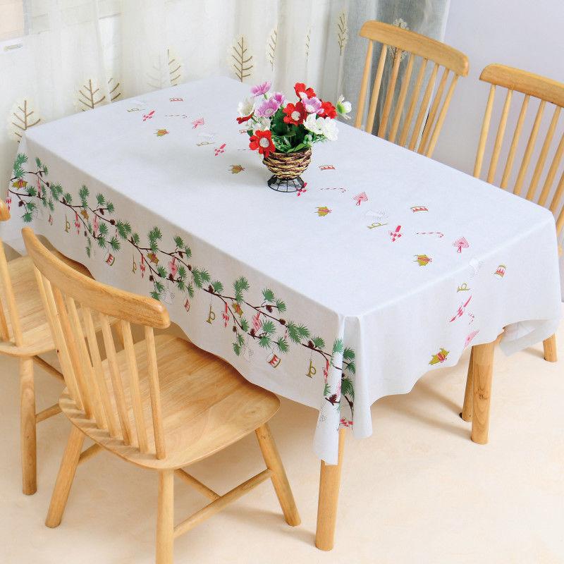 Tablecloth Waterproof and Oil-proof Disposable Pvc Table Mat Desk Cover Cloth Nordic Rectangular Home Coffee Table Cloth Fabric