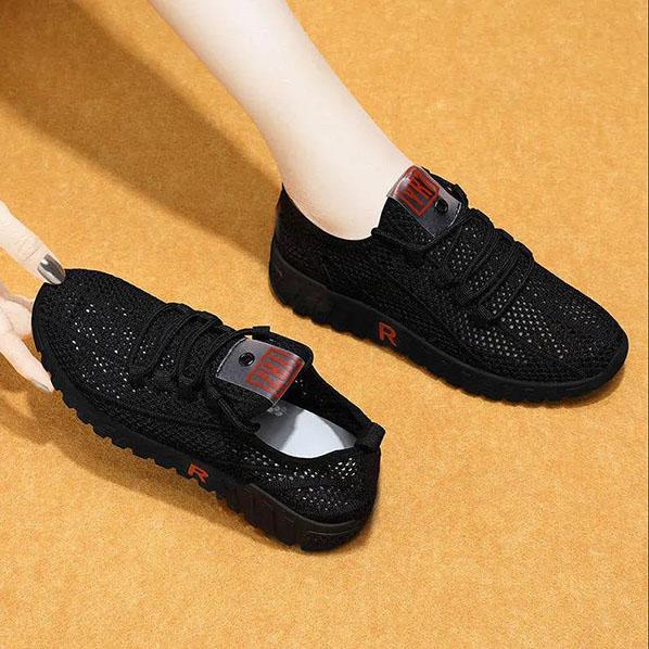 Women's Breathable Sneakers Casual Flat Shoes Female Soft Sole Lightweight Shoes Non Slip Versatile Sports Sneakers