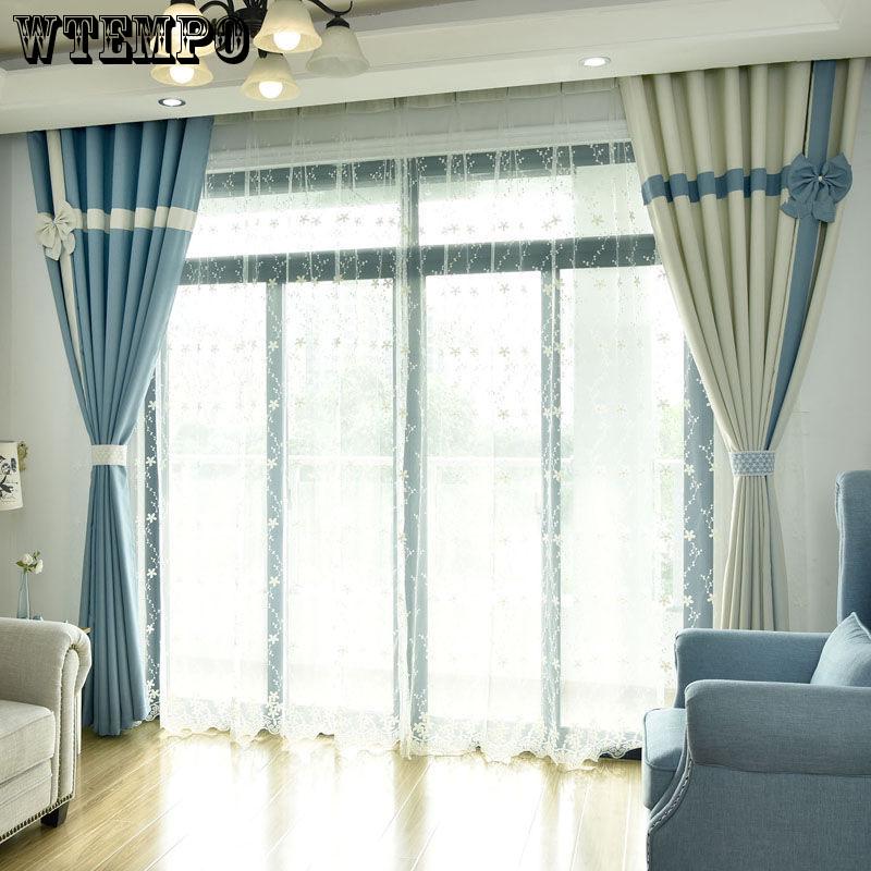 WTEMPO Window Curtain Fashion Printed Washable Cuartain Home Texitle Curtain bedroom living room