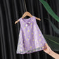 Girls Dress Summer New Children Baby Mesh Skirt Cute Princess Dress Round Neck Sleeveless A-line Skirt Girls Floral Dress