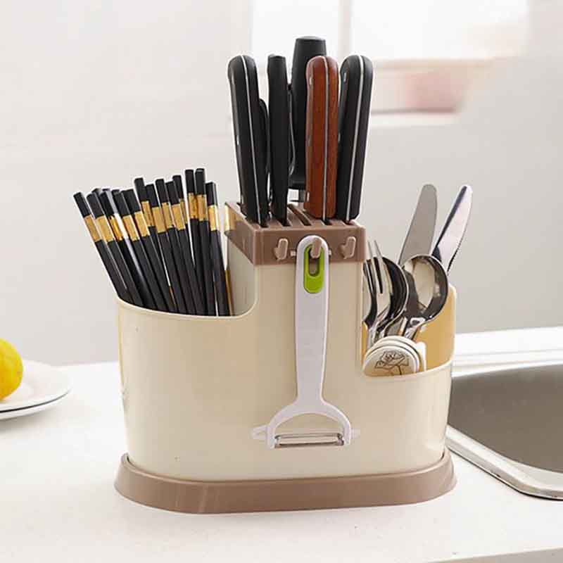 1Pc Storage Holders Racks Kitchen Drain Chopsticks Cage Hollow Cutlery Drainer Spoon Fork Knife Shelf Holder