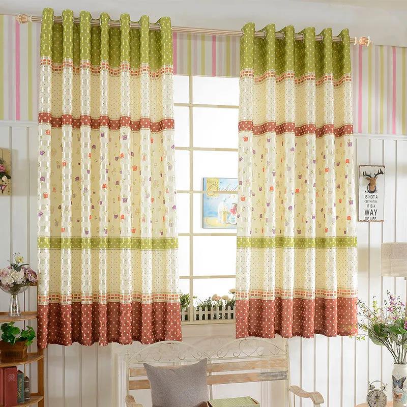 Modern Minimalist Shade and Heat Insulation Finished Short Curtains for Living Room and Bedroom Bay Window Blackout Curtains