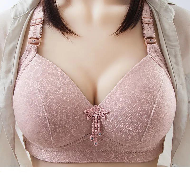 Comfortable Soft Large Size Thin No Steel Ring No Magnetic Gathering Anti-sagging Paired Breast Underwear Ladies Bra