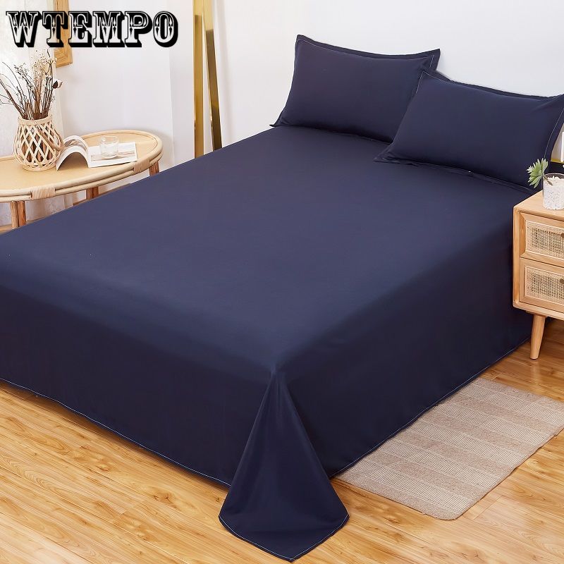 Bedding Cotton Queen-size Bed Sheet One Piece Soft Sheet Extra-large Size Simple Pure Color High-quality Bed Sheet