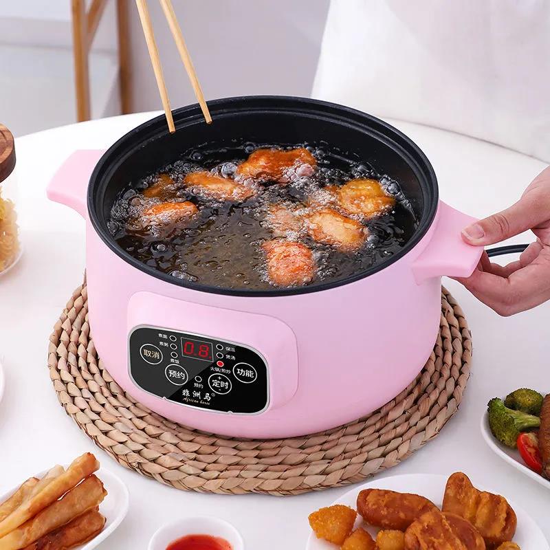 220V Mini Multifunction Electric Cooking Machine Household Single/Double Layer Pot Multi Electric Rice Cooker Non-stick Pan