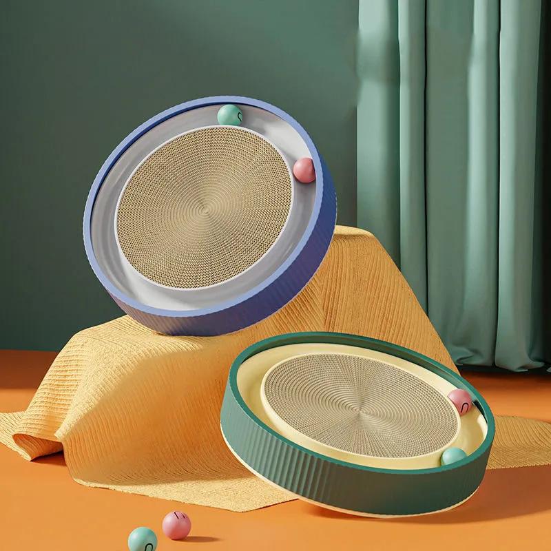 Cat Scratching Board Claw Grinder Cat Nest Claw Mat Not Drop Crumbs Corrugated Paper Cat Scratching Basin Vertical Cat Toy