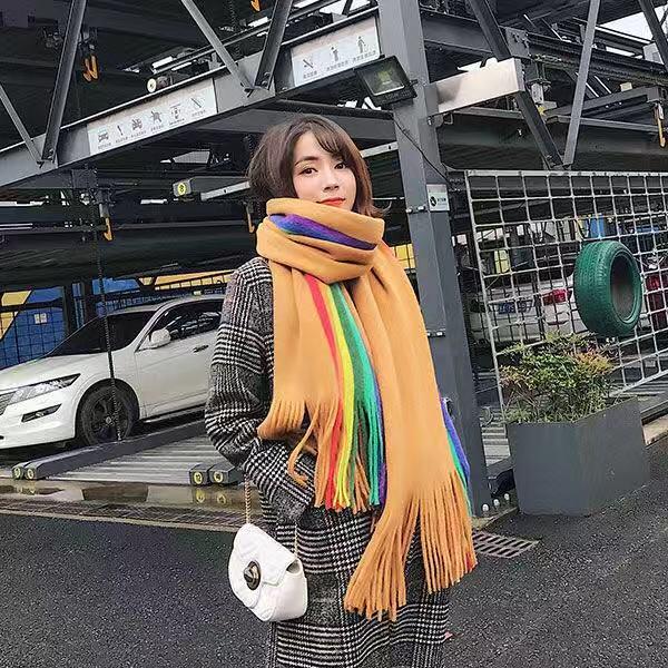 Shawl scarf Long section scarf Birthday present Winter warm scarf Christmas gift Woman Trend Wild