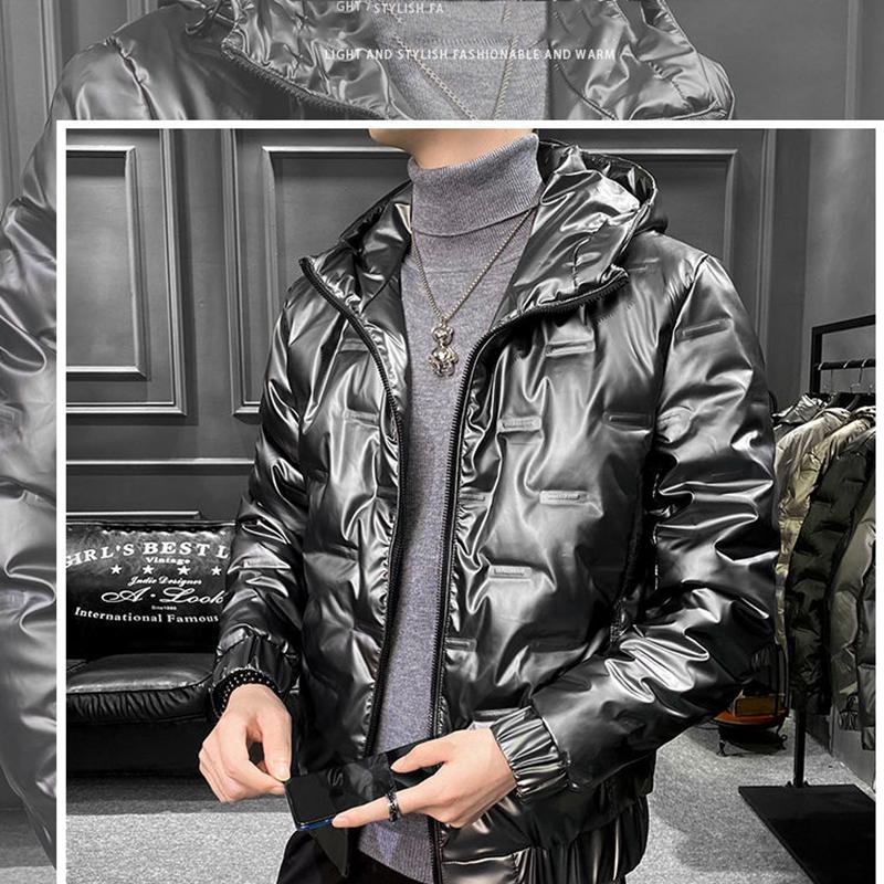 Fashionable and Thin Young and Middle-aged Men's Down Jacket Winter Cold-proof and Waterproof Short Large Size Thickened Stand Collar Jacket