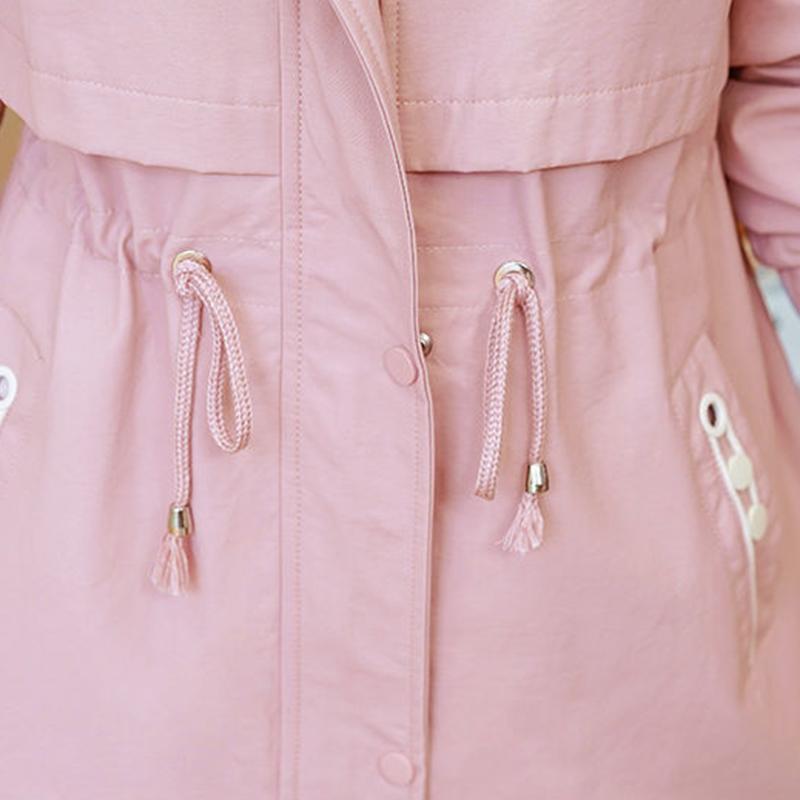 2021 New Autumn Women Jacket Casual Basic Coat Pocket Zipper Jackets Long Sleeve Female Windbreaker Loose Hooded Outwear