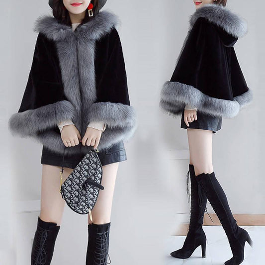 Women Coat Luxury Womens Ladies Faux Mink Cashmere Wedding Winter Long Fur Coat Shawl Cape