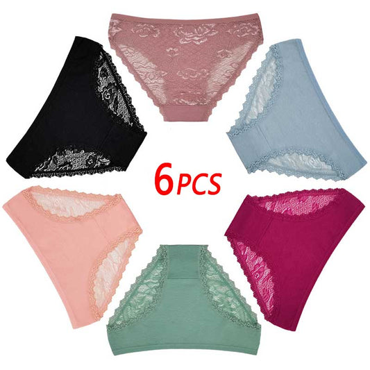 Women's Underwear Cotton Lace Briefs Comfortable Breathable Sexy