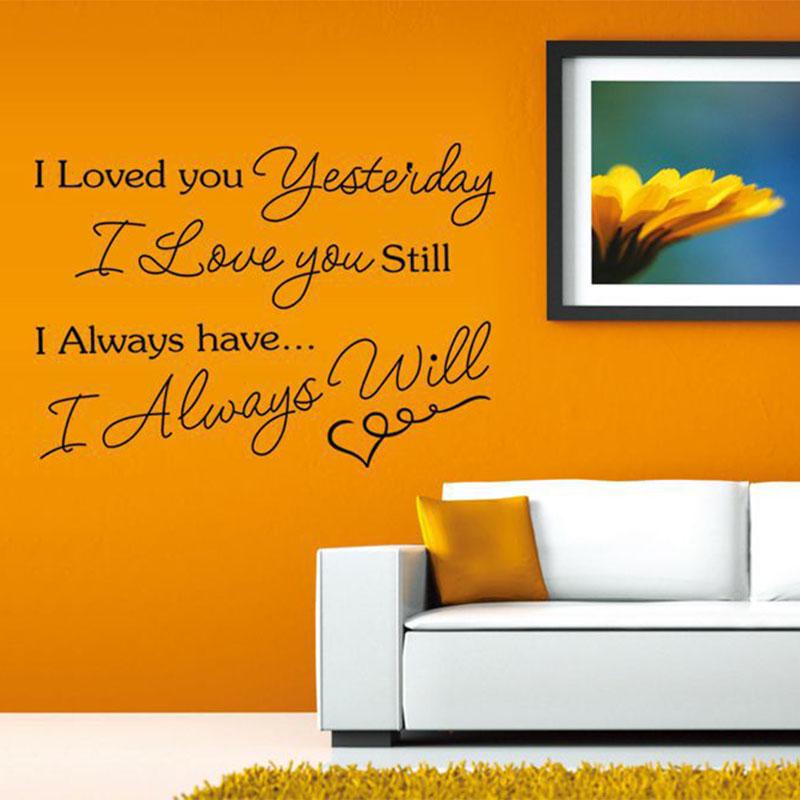 English Inspirational Wall Home Decoration Wall Sticker DIY romantic love wallpaper