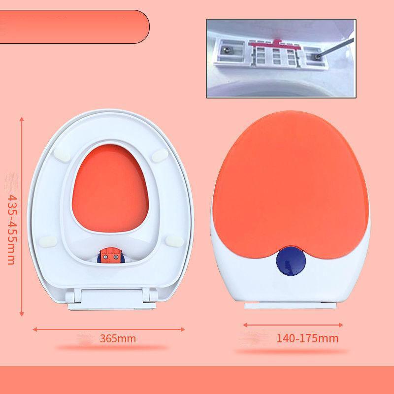 Children and Adults Universal Upper Toilet Seat Cover with Thickened Mother and Child Cover Household PP Raw Material Color Toilet Cover Slowly Drop