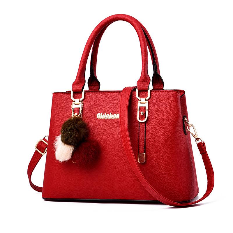 European and American style Shoulder Handbag Trendy wild Patent leather bag Big capacity Woman bag