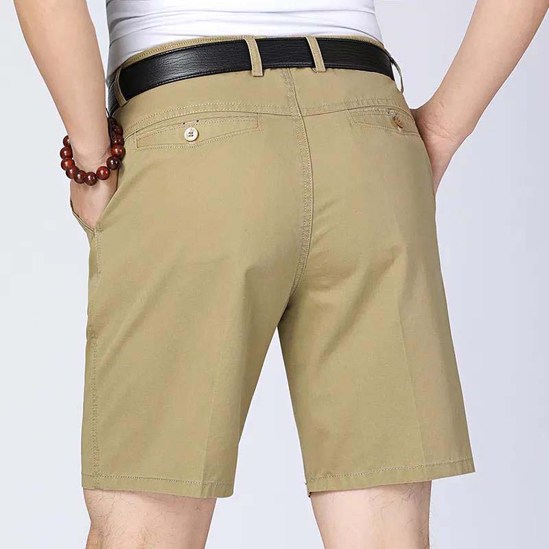 100% Cotton Shorts Summer Thin Section Straight Loose Casual Men's Shorts Middle-aged and Elderly Five-point Pants (2 pieces)