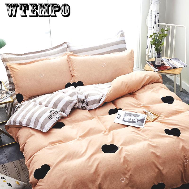 Sheet Pillowcases Bedclothes 4pcs Bedding Set Queen Size Duvet Cover Bed Set