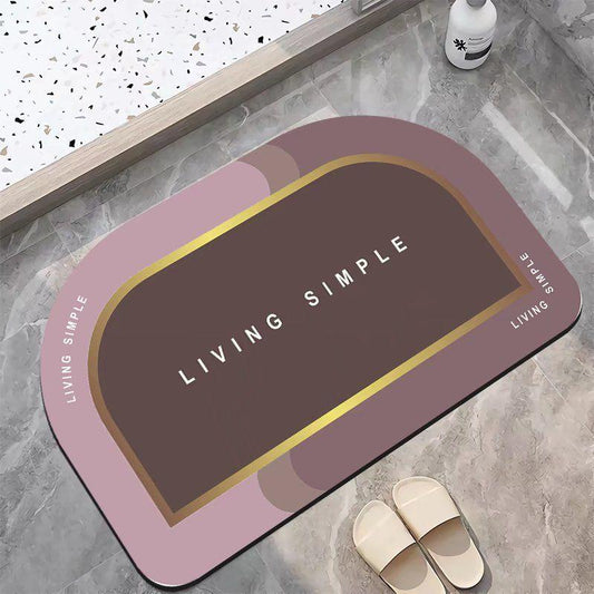 Soft Silicone Algae Water Absorbent Bathroom Floor Mat Toilet Foot Pad To Enter The Door Carpet Mat Toilet Non-slip Pad 40*60cm/50*80cm