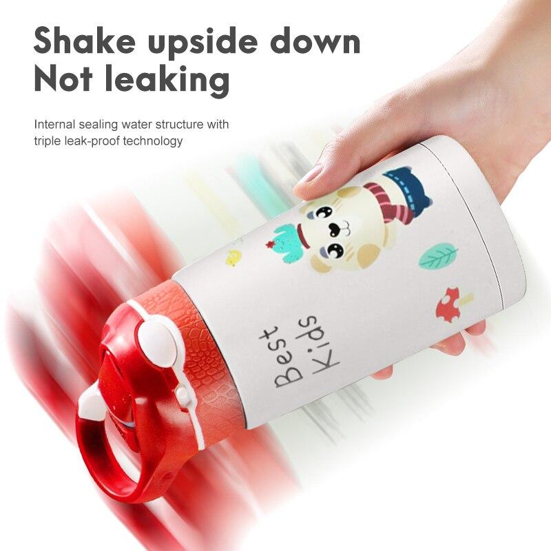 400ml Stainless Steel Thermos Mug Cup for Children Portable Keep Warm Cold Water Bottle for Winter Kids Boy Girl Christmas Gift