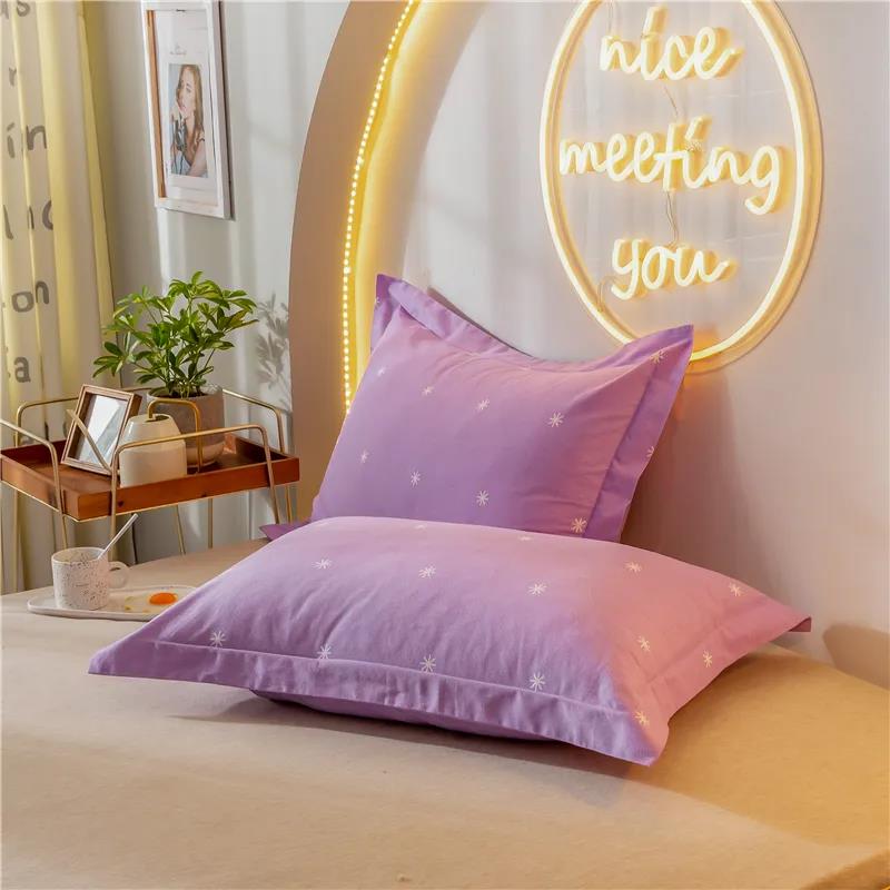 Two-piece Pillowcase Modern Minimalist Thickened Brushed Pillowcase Double Bedroom Pillowcase 48*74cm