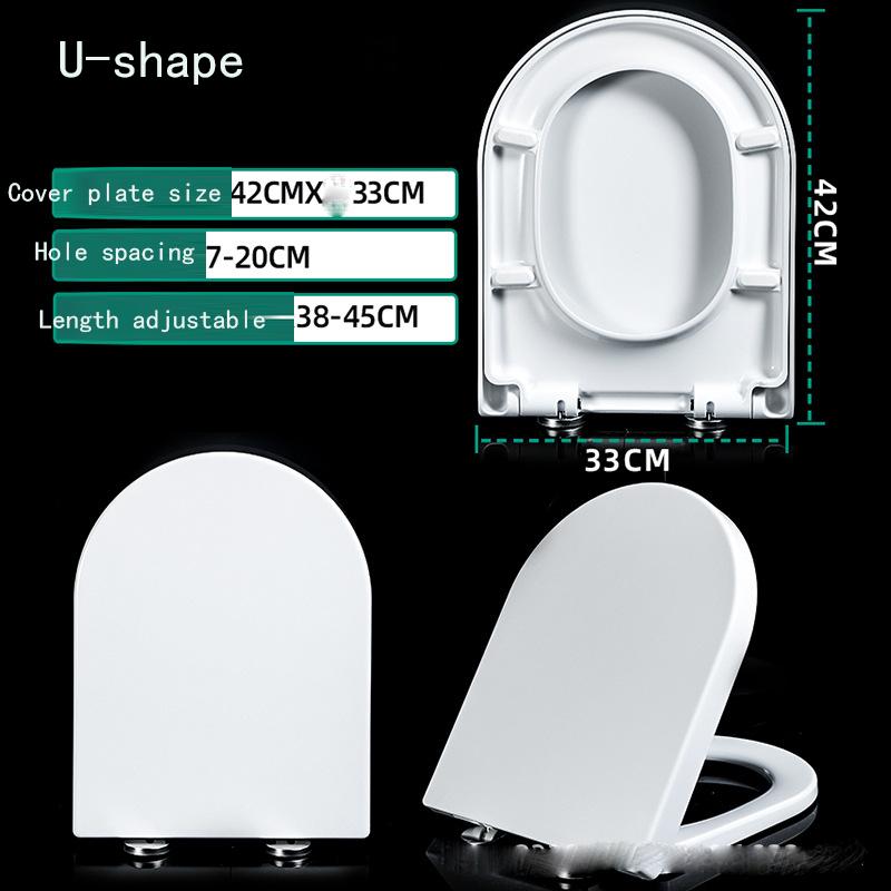 Toilet Cover Thickened Household General Old-fashioned V-shaped U-shaped Square O-shaped Toilet Seat Cover