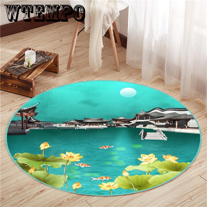 Carpets Round Mat Living Room Bedroom Cushion Non-slip Mattress