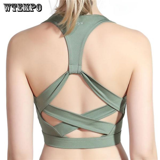 2019  Sports Yoga Bh Bra Front Zipper Top Sexy Women Fitness Push Up Gym Running Shockproof