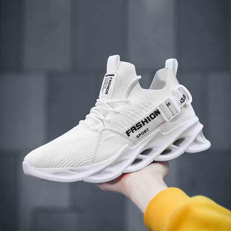 Plus Size 36-47 Fashion Summer Men Mesh Sneakers Low-top Wear-resistant Running Basketball Shoes Non-slip Shockproof Blade Shoes