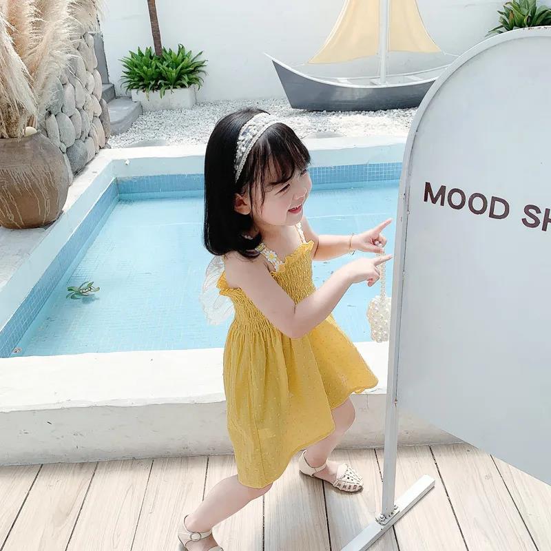 Children's Dress Girls Cute Princess Dress Dream Elf Dress Butterfly Decoration Suspender A-line Skirt Fabric Light and Breathable