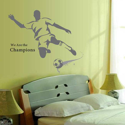 Football Player Fifth Generation No White Edge Pvc Transparent Film Wall Sticker Football Wallpaper