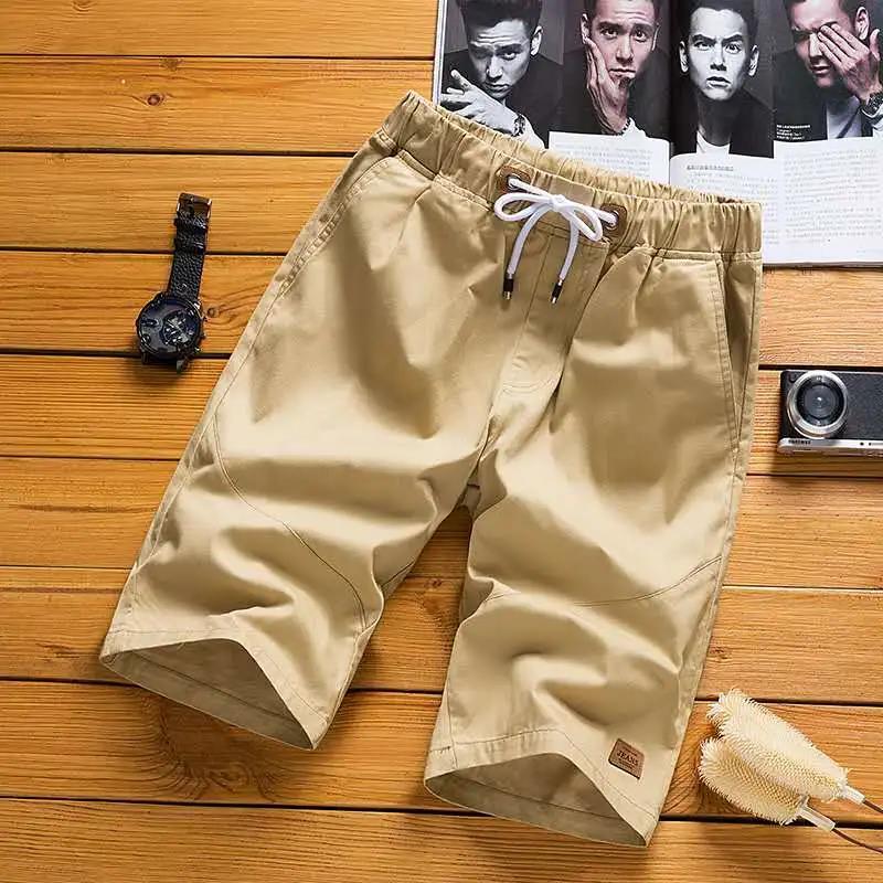 Casual Shorts Men's Summer Slim Cotton Shorts Trendy Beach Sports Shorts