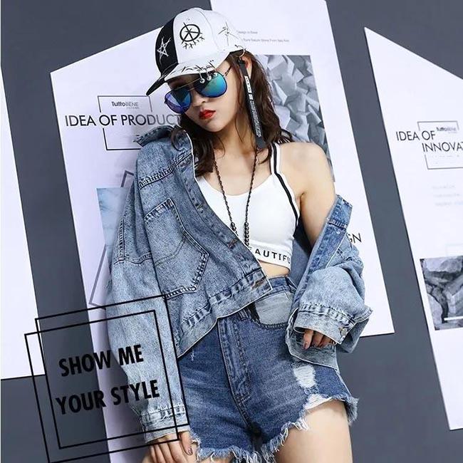 Denim Jacket Women's Spring and Autumn Style Back Sequin Embroidery Student Fashion Loose Top