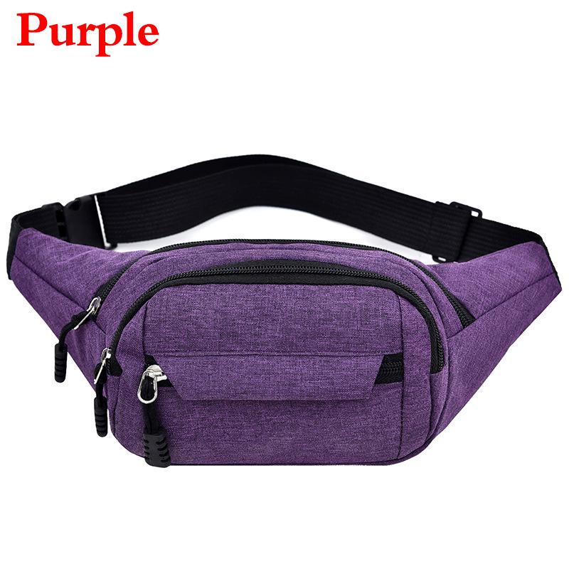 Unisex Cool Fanny Pack Canvas Shoulder Bag Chest Pouch Waist Pack Mobile Phone Belt Outdoor