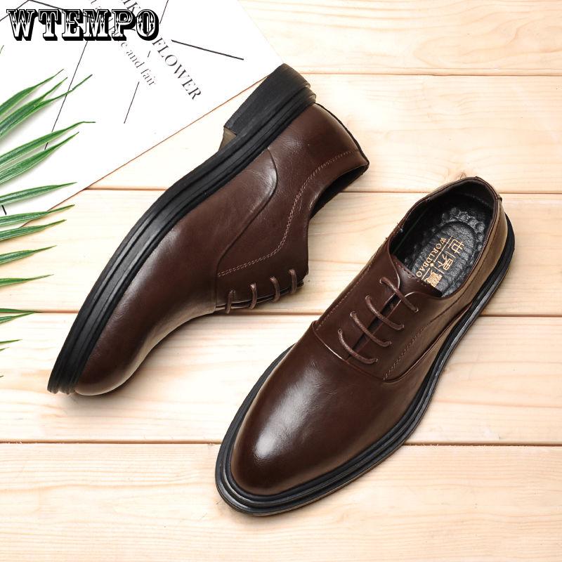 Men's Fashion Pointed Toe Patent Leather Shoes Slip on Formal Dress Business Shoes