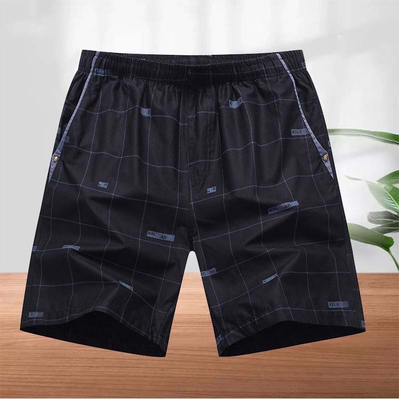 Men's Summer Five-point Pants Pure Cotton Sports Casual Pants Loose Large Size Beach Pants