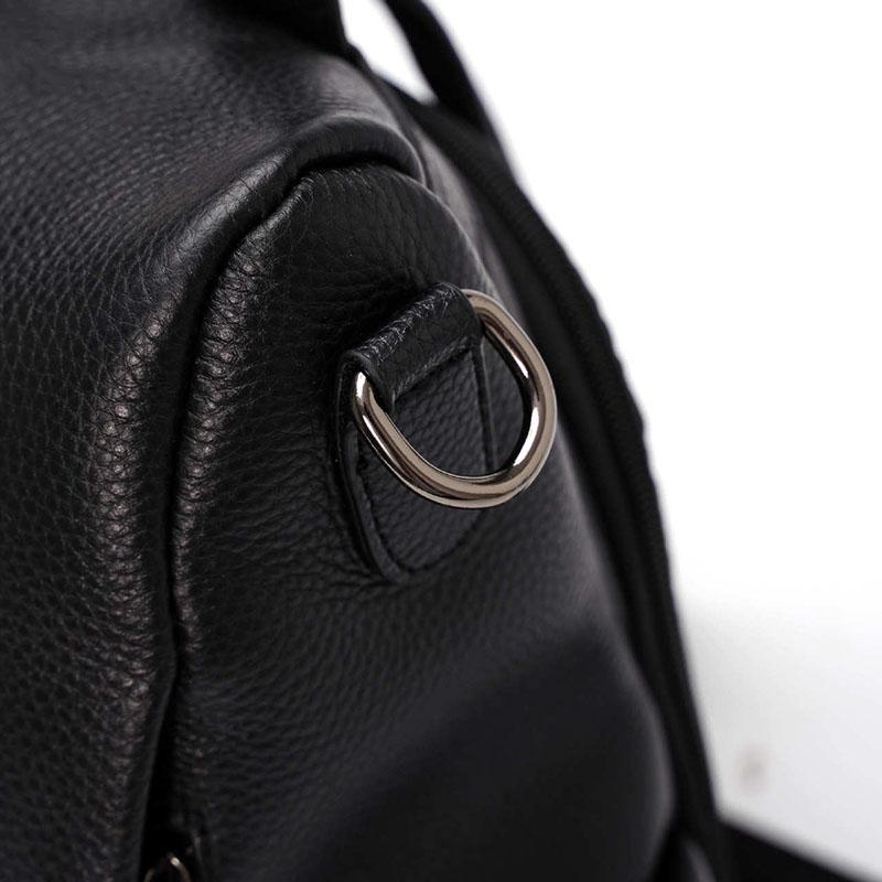 Leather Backpack Women Black Zipper Waterproof Student Computer Bag Outdoor Sports Travel Bags