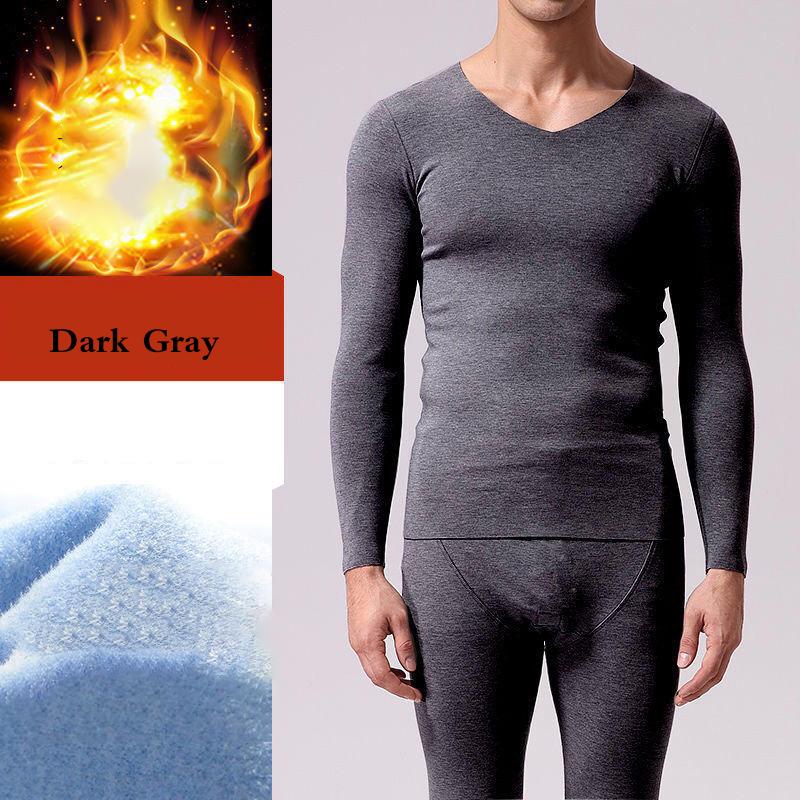 Men Winter Autumn Thermal Underwear Clothes O-neck Tops Pants Male Tight Suit Thicken Windproof Comfortable Soft Lining Long Sleeve High Elasticity