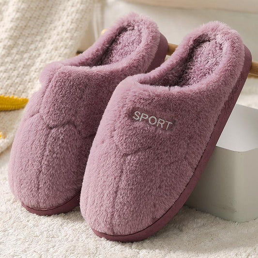 Cotton Slippers for Men and Women Fall/winter Indoor Plus Velvet Padded Non-slip Household Slippers