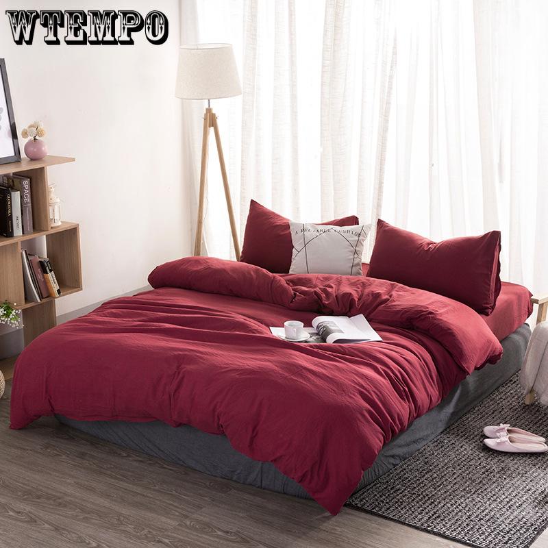 4pcs Bedding Set Sheet Set Knitted Textile Cotton Comfort Duvet Cover Set Quilt Cover