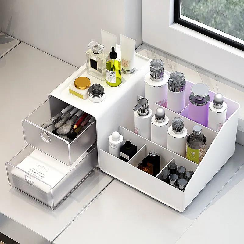 Desktop Cosmetic Storage Box Jewelry Finishing Mask Lipstick Dressing Table Makeup Box Beautiful Skin Care Product Rack